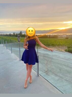 Lulu's Royal Blue Sleeveless Fit & Flare Mini Dress